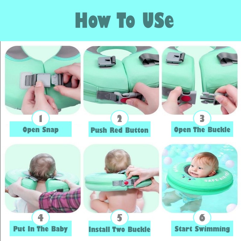 Non-Inflatable Neck Swimming Float Ring