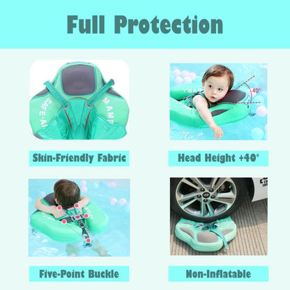 Non-Inflatable Canopy Swimming Float Ring