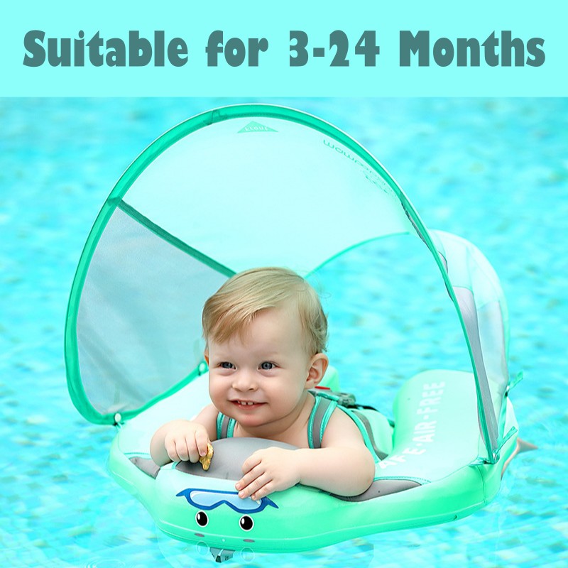 Non-Inflatable Canopy Swimming Float Ring